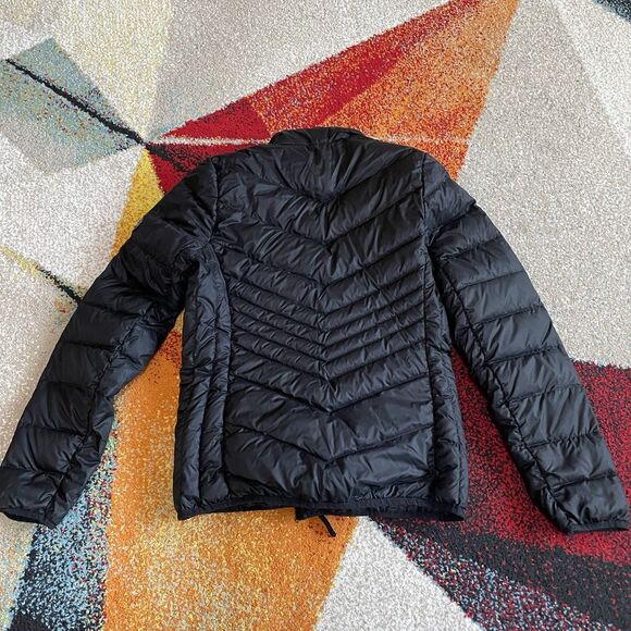 Abercrombie Fitch Jacket Womens XS Black Down Insulated Puffer Nylon Packable - Picture 3 of 4